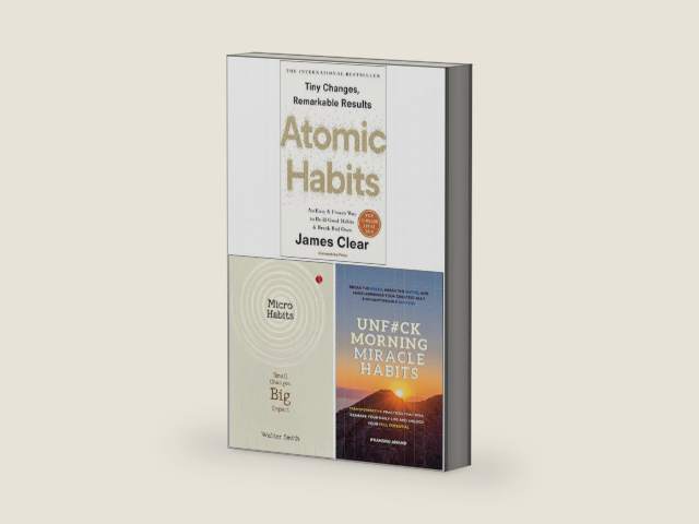 Atomic Habits, Micro Habits Small Changes Big Impact & UnF#ck Morning Miracle Habits 3 Books Collection Set by James Clear | barcode:9780524907184 | source:'9780524907184-right-three-quarter.jpg