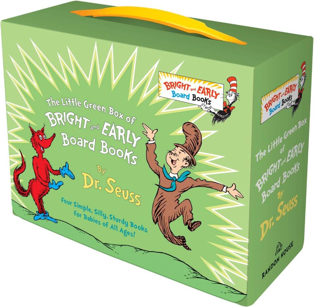 Little Green Boxed Set of Bright and Early Board Books: Fox in Socks; Mr. Brown Can Moo! Can You?; There's a Wocket in My Pocket!; Dr. Seuss's ABC by Dr. Seuss | barcode:9780525648147 | source:'9780525648147.jpg