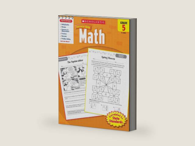 Scholastic Success With Math: Grade 5 Workbook by Scholastic | barcode:9780545200677 | source:'9780545200677-right-three-quarter.jpg