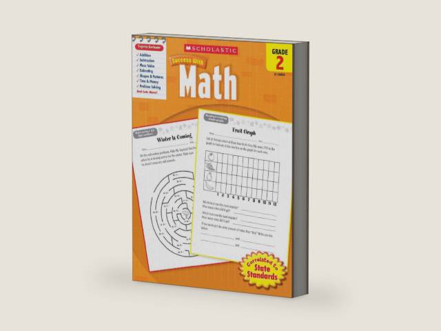 Scholastic Success With Math: Grade 2 Workbook by Scholastic | barcode:9780545200707 | source:'9780545200707-right-three-quarter.jpg