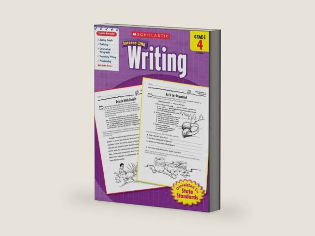 Scholastic Success With Writing: Grade 4 Workbook by Scholastic | barcode:9780545200769 | source:'9780545200769-right-three-quarter.jpg
