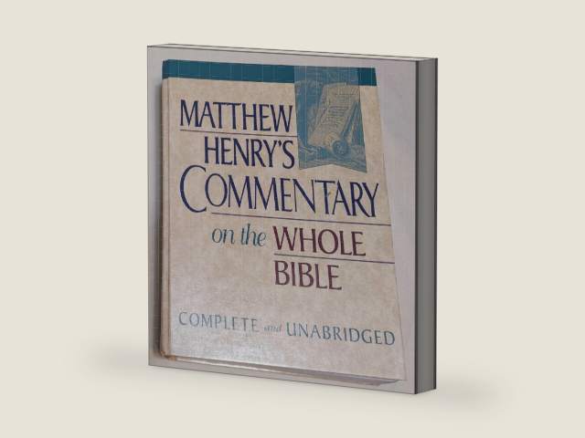 Matthew Henry's Commentary on the Whole Bible: Complete and Unabridged in One Volume by Matthew A. Henry | barcode:9780551050105 | source:'9780551050105-right-three-quarter.jpg