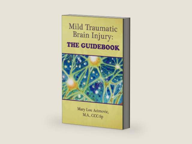 Mild Traumatic Brain Injury: The Guidebook by Mary Lou Acimovic | barcode:9780557528882 | source:'9780557528882-right-three-quarter.jpg