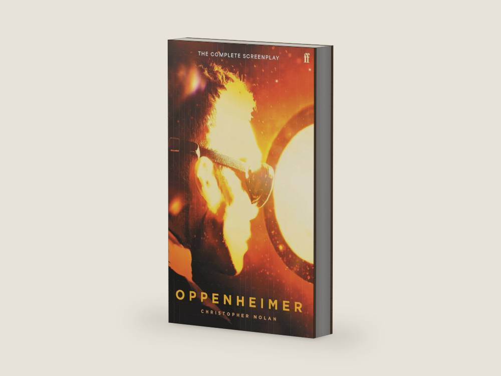 Oppenheimer: The Official Screenplay by Christopher Nolan | barcode:9780571381319 | source:'9780571381319-right-three-quarter.jpg
