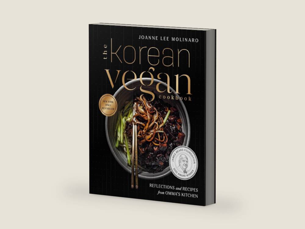 The Korean Vegan Cookbook: Reflections and Recipes from Omma's Kitchen by Joanne Lee Molinaro | barcode:9780593084274 | source:'9780593084274-right-three-quarter.jpg
