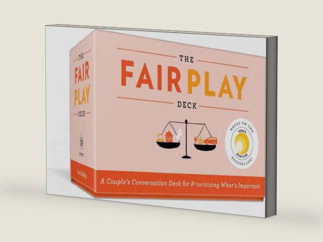 The Fair Play Deck: A Couple's Conversation Deck for Prioritizing What's Important by Eve Rodsky | barcode:9780593231661 | source:'9780593231661-right-three-quarter.jpg