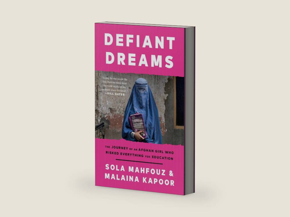 Defiant Dreams: The Journey of an Afghan Girl Who Risked Everything for Education by Sola Mahfouz | barcode:9780593359785 | source:'9780593359785-right-three-quarter.jpg