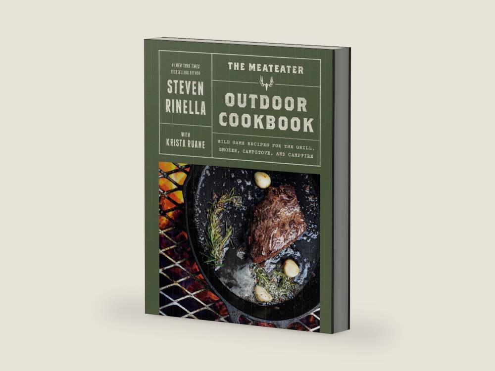 The MeatEater Outdoor Cookbook: Wild Game Recipes for the Grill, Smoker, Campstove, and Campfire by Steven Rinella | barcode:9780593449035 | source:'9780593449035-right-three-quarter.jpg