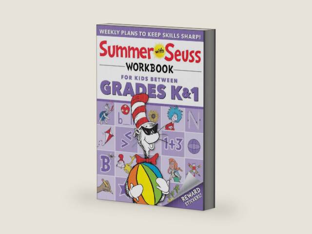 Summer with Seuss Workbook: Grades K-1 by Dr. Seuss | barcode:9780593567524 | source:'9780593567524-right-three-quarter.jpg