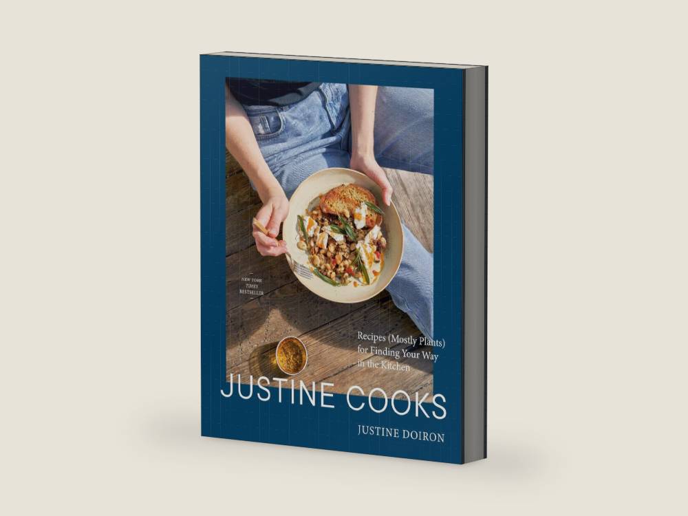 Justine Cooks: A Cookbook: Recipes (Mostly Plants) for Finding Your Way in the Kitchen by Justine Doiron | barcode:9780593582312 | source:'9780593582312-right-three-quarter.jpg