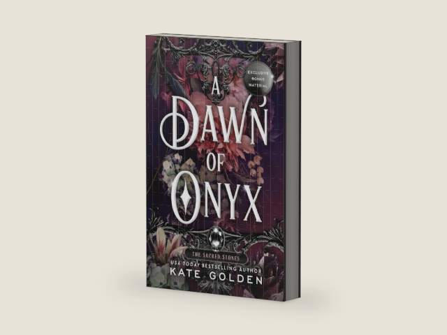 A Dawn of Onyx (The Sacred Stones Book 1) by Kate Golden | barcode:9780593641910 | source:'9780593641910-right-three-quarter.jpg