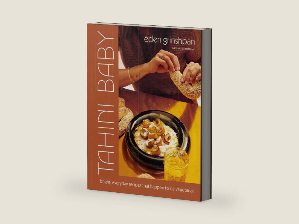 Tahini Baby: Bright, Everyday Recipes That Happen to Be Vegetarian by Eden Grinshpan | barcode:9780593713433 | source:'9780593713433-right-three-quarter.jpg