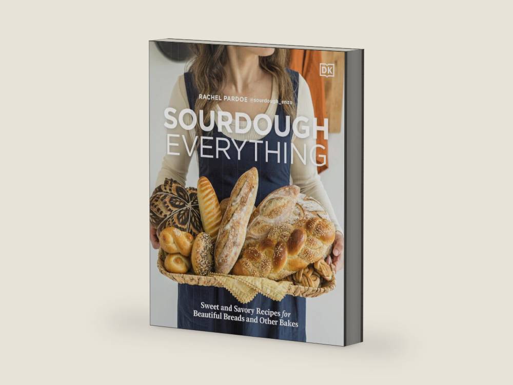 Sourdough Everything: Sweet and Savory Recipes for Beautiful Breads and Other Bakes by Rachel Pardoe | barcode:9780593967652 | source:'9780593967652-right-three-quarter.jpg
