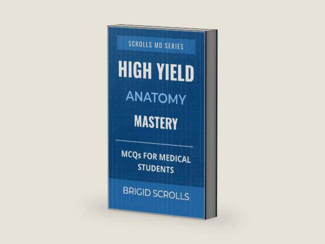 High Yield Anatomy Mastery: MCQs for Medical Students (Brigid Scrolls MCQs for Medical Students) by Tyron Chander | barcode:9780639875286 | source:'9780639875286-right-three-quarter.jpg