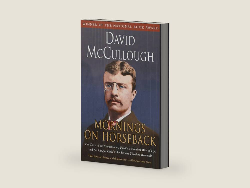 Mornings on Horseback: The Story of an Extraordinary Family, a Vanished Way of Life and the Unique Child Who Became Theodore Roosevelt by David McCullough | barcode:9780671447540 | source:'9780671447540-right-three-quarter.jpg