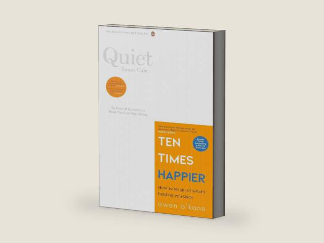 Ten Times Happier, Quiet The Power of Introverts in a World 2 Books Collection Set by Owen O Kane | barcode:9780678467732 | source:'9780678467732-right-three-quarter.jpg