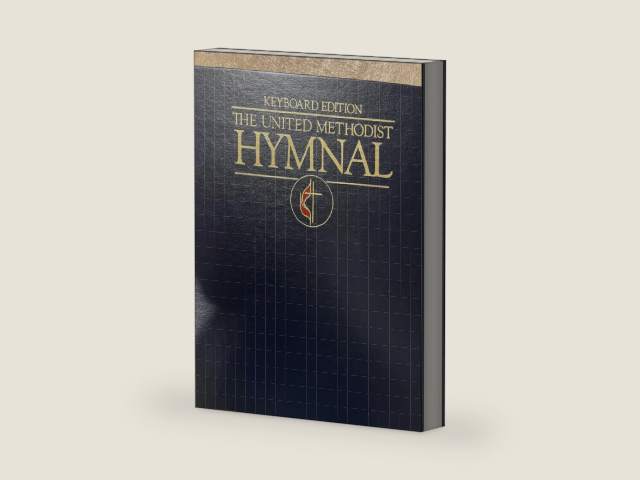 Um Keyboard Navy Blue Hymnal by DIVERS AUTEURS | barcode:9780687431410 | source:'9780687431410-right-three-quarter.jpg