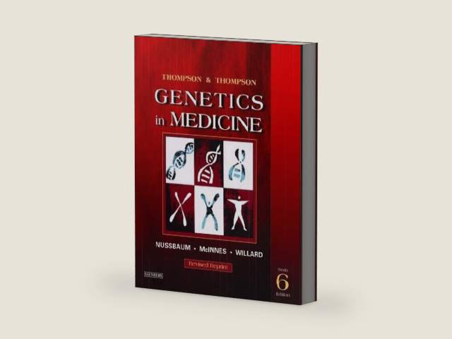Thompson & Thompson Genetics in Medicine, Revised Reprint, 6th Edition by Robert L. Nussbaum | barcode:9780721602448 | source:'9780721602448-right-three-quarter.jpg