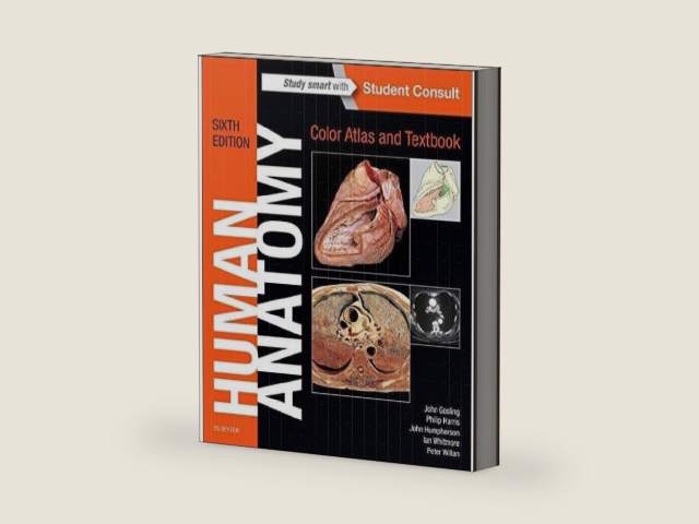 Human Anatomy, Color Atlas and Textbook: With STUDENT CONSULT Online Access by John A. Gosling MD MB ChB FRCS | barcode:9780723438274 | source:'9780723438274-right-three-quarter.jpg