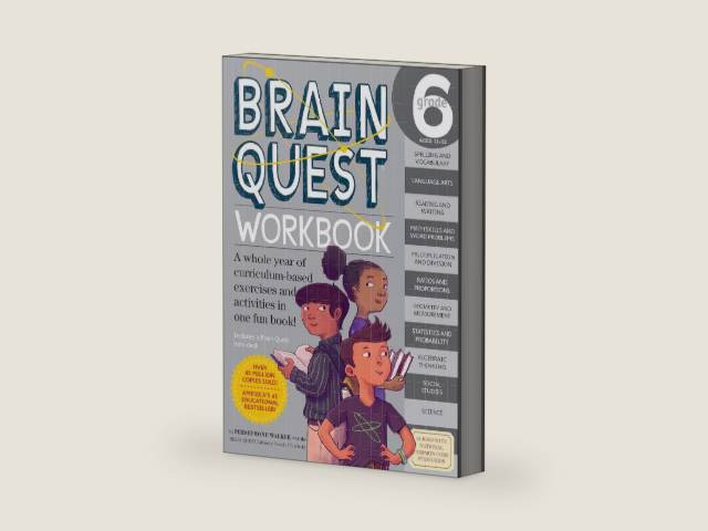 Brain Quest Workbook: Grade 6 by Persephone Walker | barcode:9780761182436 | source:'9780761182436-right-three-quarter.jpg