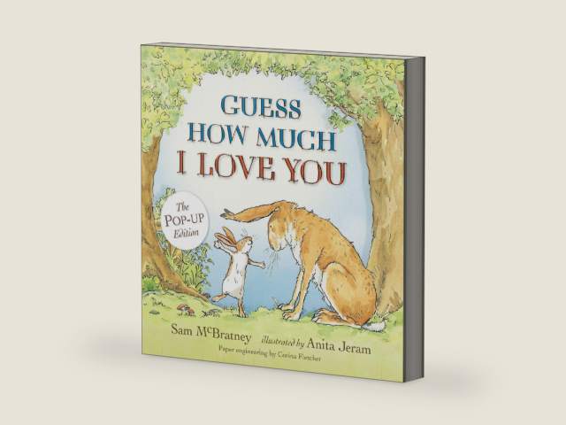 Guess How Much I Love You: Pop-Up: (An Interative 3D Pop-Up & Pull-Tab Edition of the Classic Baby Book About Loving Right Up to the Moon and Back) by Sam McBratney | barcode:9780763653781 | source:'9780763653781-right-three-quarter.jpg