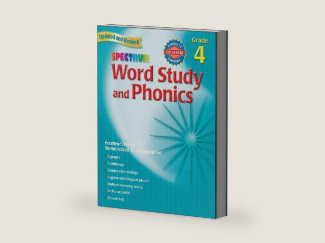 Word Study and Phonics, Grade 4 (Spectrum) by Spectrum | barcode:9780769682945 | source:'9780769682945-right-three-quarter.jpg