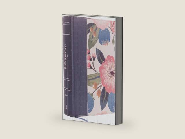 NIV, The Woman's Study Bible, Cloth over Board, Blue Floral, Full-Color, Red Letter: Receiving God's Truth for Balance, Hope, and Transformation by Thomas Nelson | barcode:9780785215158 | source:'9780785215158-right-three-quarter.jpg