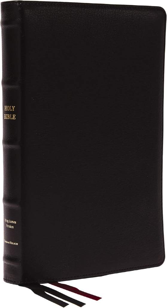 KJV Holy Bible: Large Print Thinline, Black Goatskin Leather, Premier collection, Red Letter, Comfort Print: King James Version by Thomas Nelson | barcode:9780785257653 | source:'9780785257653.jpg