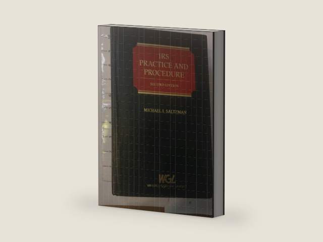 IRS Practice and Procedure by Michael I. Saltzman | barcode:9780791306802 | source:'9780791306802-right-three-quarter.jpg