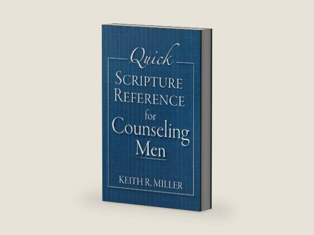 Quick Scripture Reference for Counseling Men by Keith R. Miller | barcode:9780801015885 | source:'9780801015885-right-three-quarter.jpg