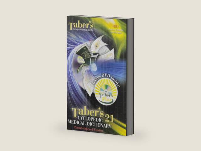 Taber's Cyclopedic Medical Dictionary, 21st Edition (Thumb Index Version) by Donald Venes | barcode:9780803615595 | source:'9780803615595-right-three-quarter.jpg