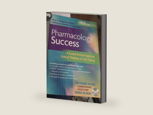 Pharmacology Success: A Course Review Applying Critical Thinking to Test Taking by Ray A. Hargrove-Huttel | barcode:9780803618213 | source:'9780803618213-right-three-quarter.jpg
