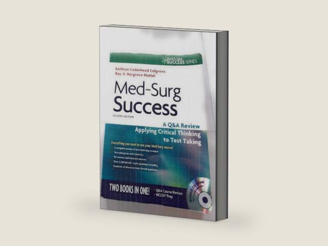Med-Surg Success: A Q&A Review Applying Critical Thinking to Test Taking (Davis's Success) by Kathryn Colgrove | barcode:9780803625044 | source:'9780803625044-right-three-quarter.jpg