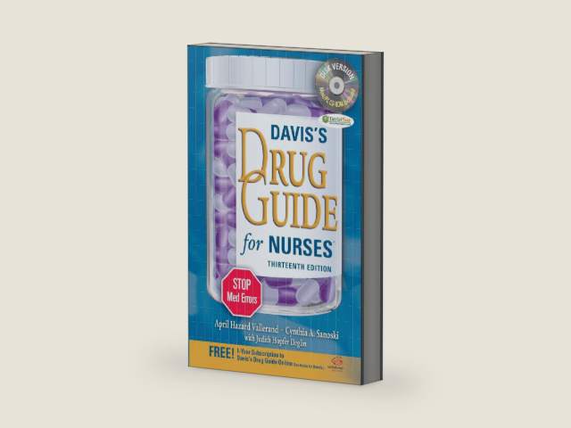 Davis's Drug Guide for Nurses + Resource Kit CD-ROM by April Hazard Vallerand PhD RN FAAN | barcode:9780803628335 | source:'9780803628335-right-three-quarter.jpg