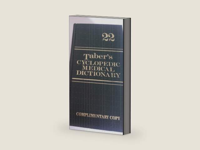 Taber's Cyclopedic Medical Dictionary (Thumb-indexed Version) by Donald Venes | barcode:9780803629776 | source:'9780803629776-right-three-quarter.jpg