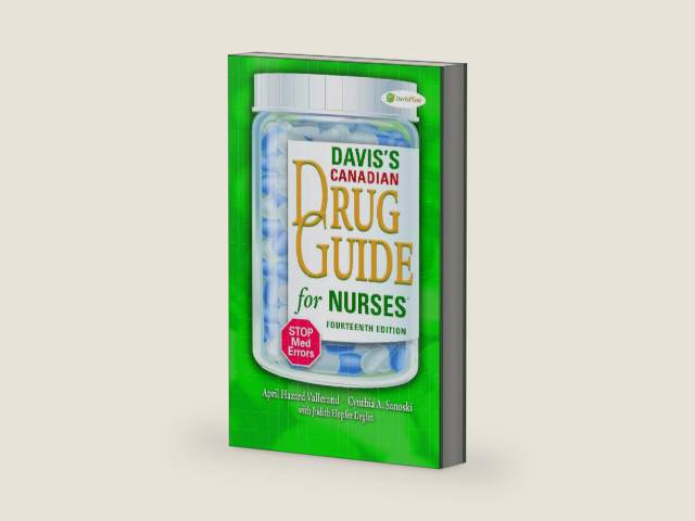 Davis's Canadian Drug Guide for Nurses® by April Hazard Vallerand | barcode:9780803640863 | source:'9780803640863-right-three-quarter.jpg