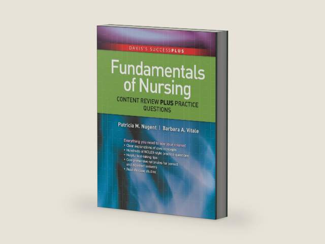 Fundamentals of Nursing Content Review Plus Practice Questions (Davis's Success Plus) by Patricia M Nugent | barcode:9780803641174 | source:'9780803641174-right-three-quarter.jpg