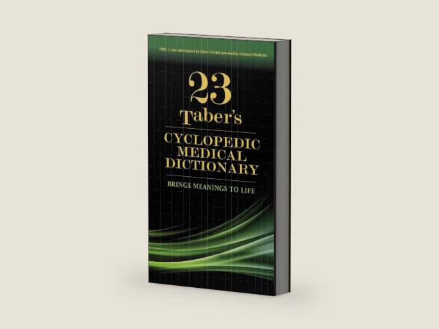 Taber's Cyclopedic Medical Dictionary by Venes | barcode:9780803659049 | source:'9780803659049-right-three-quarter.jpg