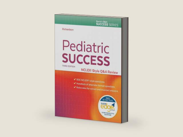 Pediatric Success: NCLEX®-Style Q&A Review by Beth Richardson PhD RN CPNP FAANP | barcode:9780803668126 | source:'9780803668126-right-three-quarter.jpg