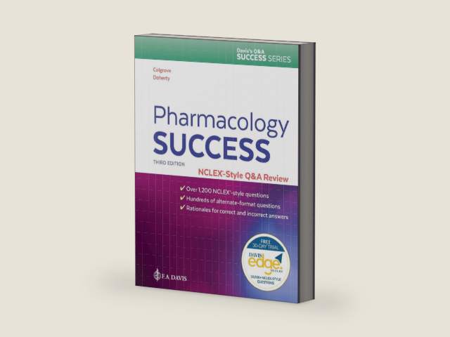 Pharmacology Success: NCLEX®-Style Q&A Review (Davis's Q&a Success) by Kathryn Cadenhead Colgrove RN MS CNS | barcode:9780803669246 | source:'9780803669246-right-three-quarter.jpg