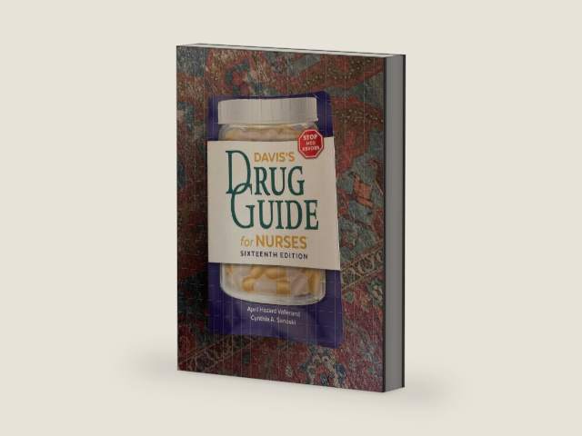 Davis's Drug Guide for Nurses by April Hazard Vallerand PhD RN FAAN | barcode:9780803669451 | source:'9780803669451-right-three-quarter.jpg