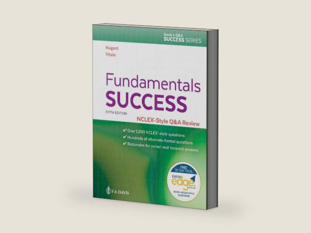 Fundamentals Success: NCLEX®-Style Q&A Review (Davis's Q&a Success) by Patricia M. Nugent RN MA MS EdD | barcode:9780803677456 | source:'9780803677456-right-three-quarter.jpg