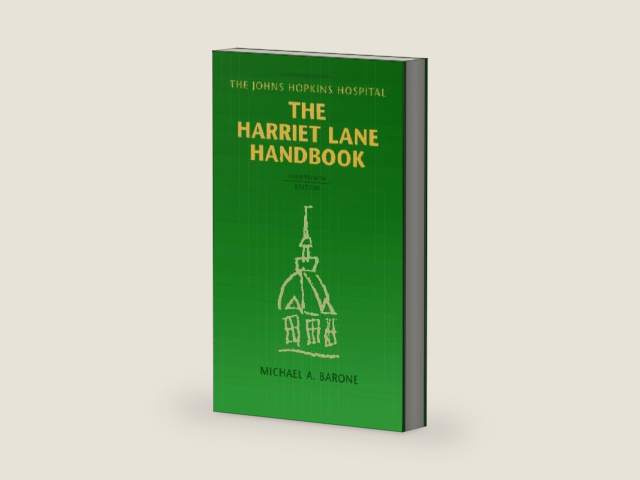 The Harriet Lane Handbook : A Manual for Pediatric House Officers by johns-hopkins-university-hospital-staff-michael-a-barone | barcode:9780815149446 | source:'9780815149446-right-three-quarter.jpg