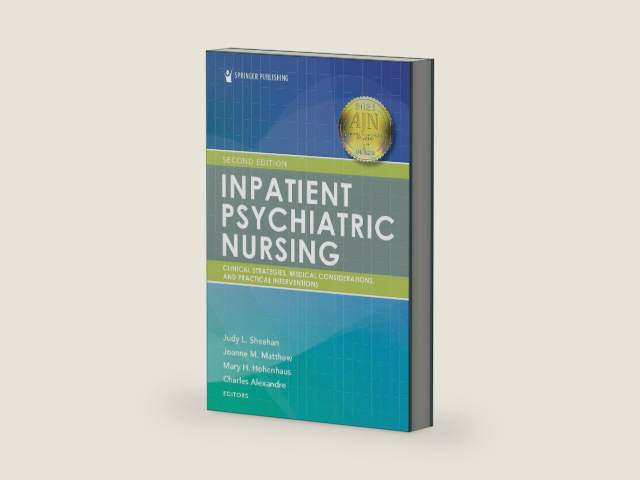 Inpatient Psychiatric Nursing, 2nd Edition – Clinical Strategies and Practical Interventions by Judy Sheehan MSN RN-BC | barcode:9780826135438 | source:'9780826135438-right-three-quarter.jpg