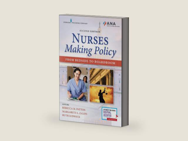 Nurses Making Policy: From Bedside to Boardroom Second Edition by Rebecca M. Patton | barcode:9780826142221 | source:'9780826142221-right-three-quarter.jpg