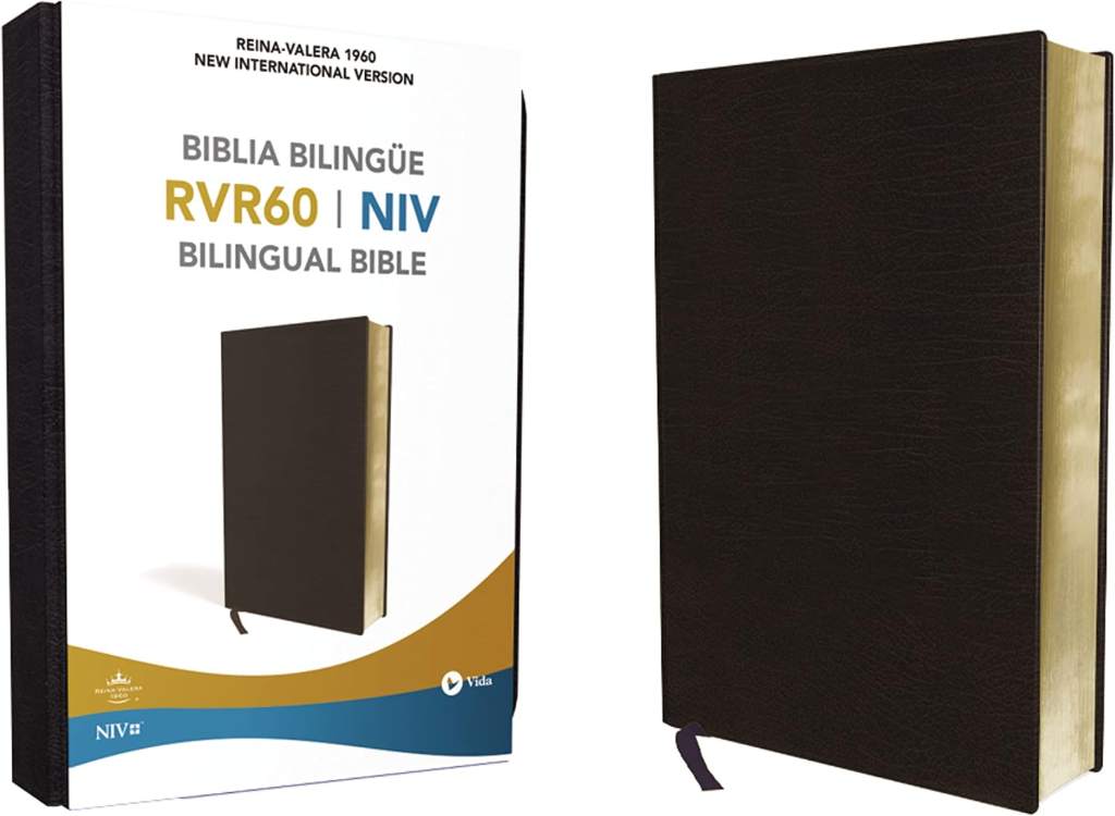 NIV/RVR60, Bilingual Bible, Leather-Look, Black / NIV/RVR60, Biblia Bilingüe, Imitación piel, Negro (Spanish Edition) by Zondervan | barcode:9780829762990 | source:'9780829762990.jpg