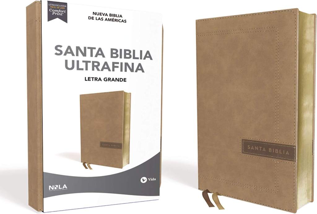 NBLA, Santa Biblia, Ultrafina, Letra grande, Leathersoft, Beige, Palabras de Jesús en rojo (Spanish Edition) by NBLA-Nueva Biblia de Las Américas | barcode:9780829770094 | source:'9780829770094.jpg