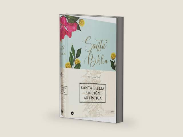 RVR60, Santa Biblia, Edición Artística, Tapa Dura/Tela, Floral, Arte con bordes dorados, Palabras de Jesús en Rojo, Comfort Print (Spanish Edition) by Vida | barcode:9780829770599 | source:'9780829770599-right-three-quarter.jpg