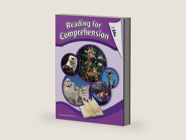 Reading Comprehension Workbook: Reading for Comprehension, Level F - 6th Grade by Continental Press | barcode:9780845416853 | source:'9780845416853-right-three-quarter.jpg