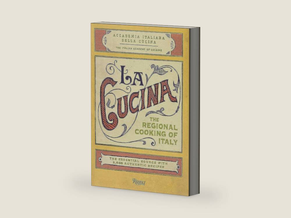 La Cucina: The Regional Cooking of Italy by The Italian Academy of Cuisine | barcode:9780847831470 | source:'9780847831470-right-three-quarter.jpg